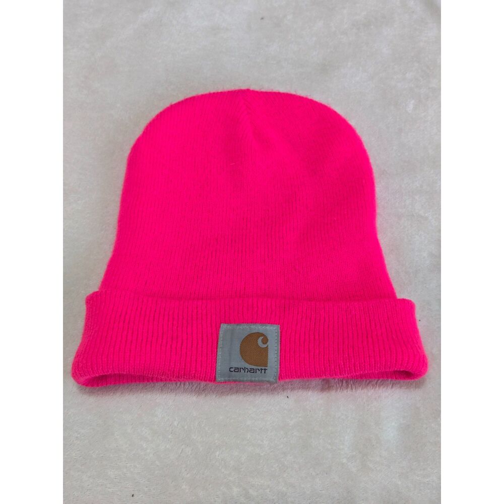 Carhartt Hot Pink Knit Cuff Beanie Watch Hat Workwear Winter Cap